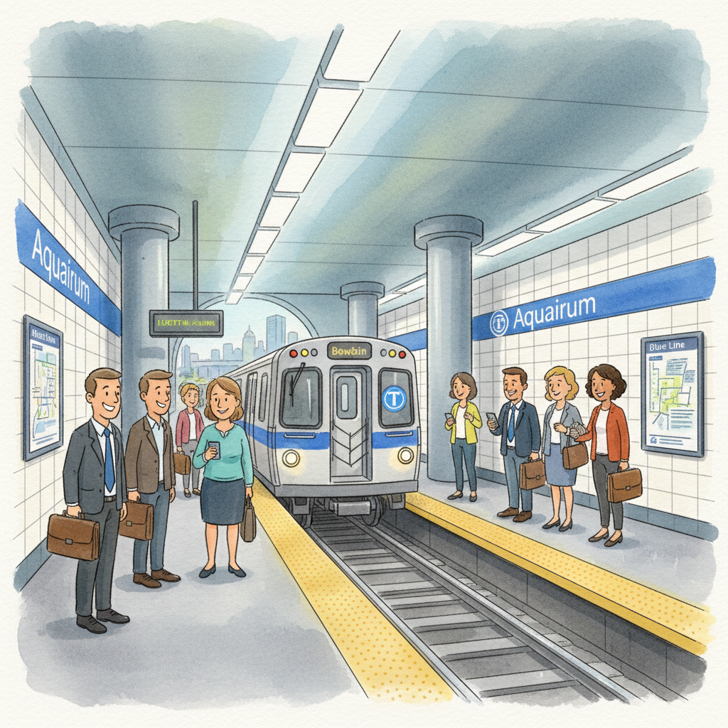 Boston Blue Line Signal Fix Underway at Aquarium