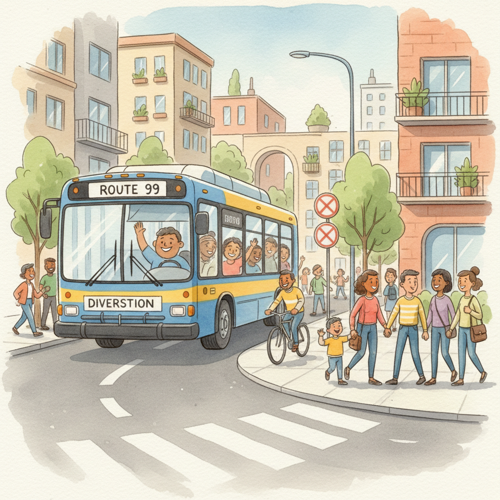 North West Service 14 Adapts Route After Incident