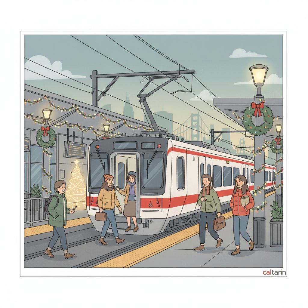 SF Caltrain Launches First-Ever Holiday Train
