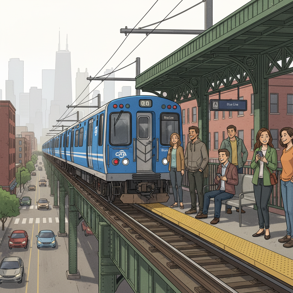 Chicago Blue Line Adapts With Single-Track Service