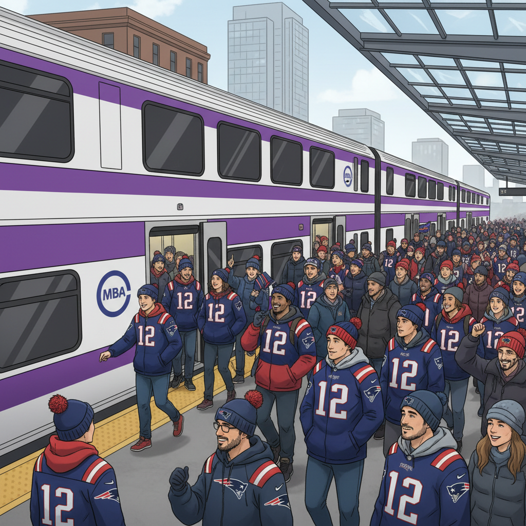 Boston MBTA Adds Trains for Patriots Playoff Game