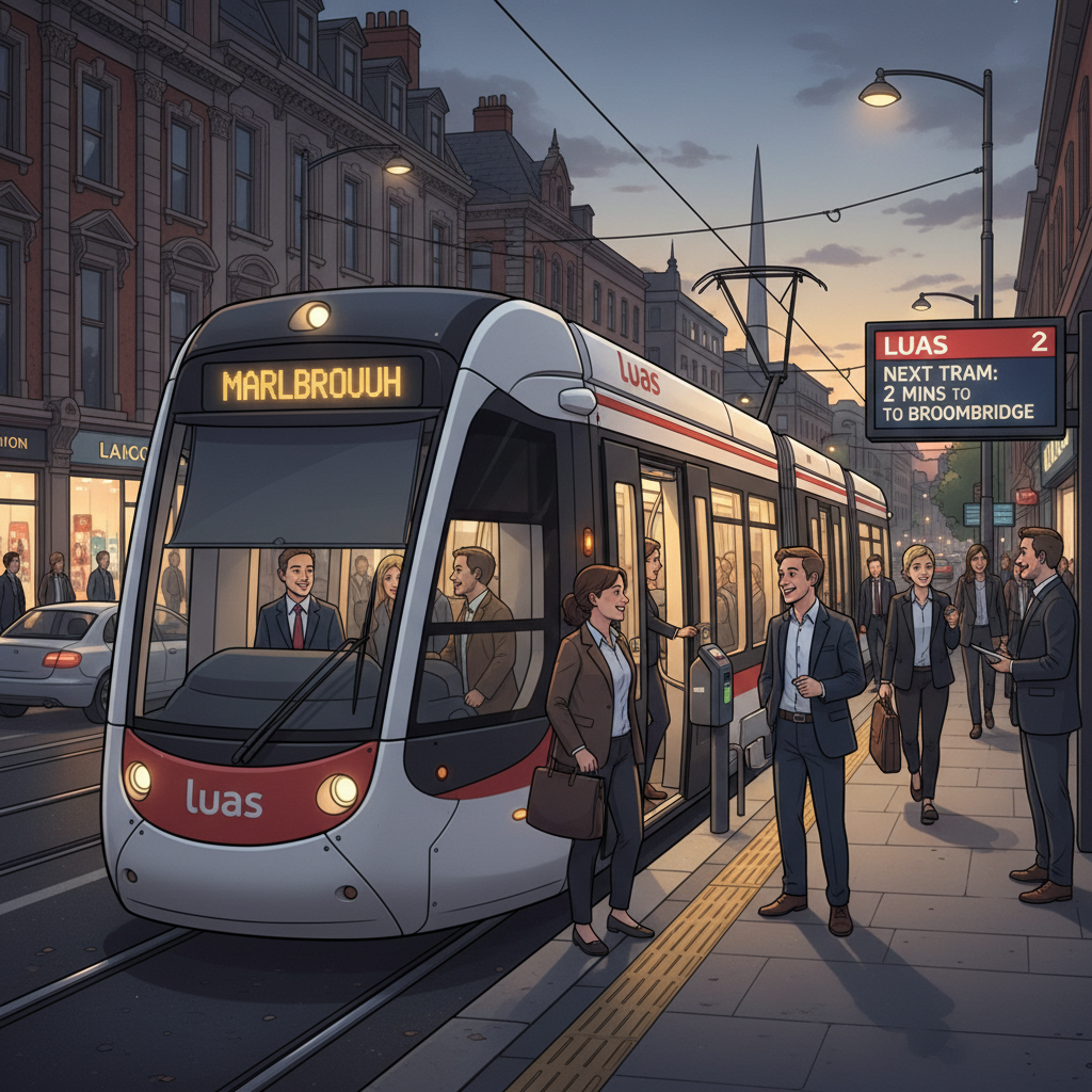 Dublin Luas Extends Service for Safe New Year's Eve