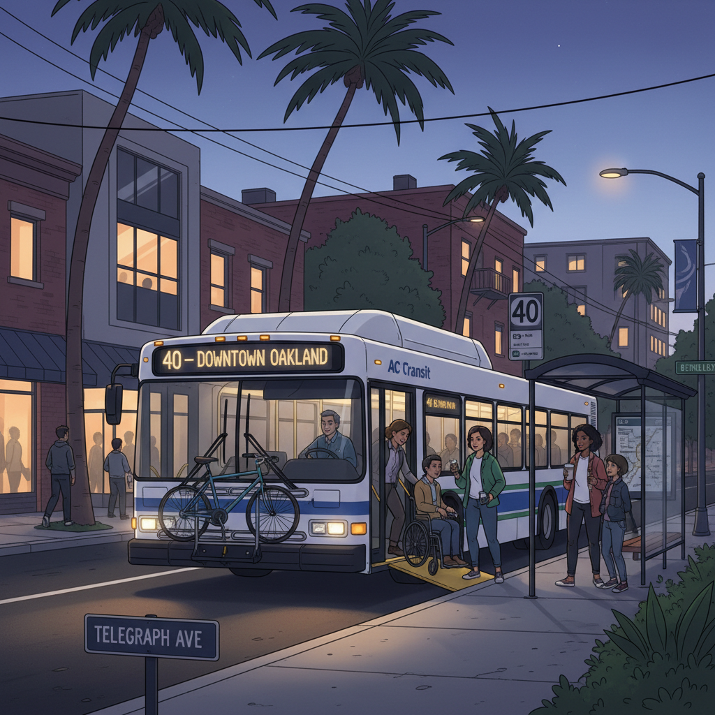 SF Bay Area Bus Route Adapts to Evening Changes