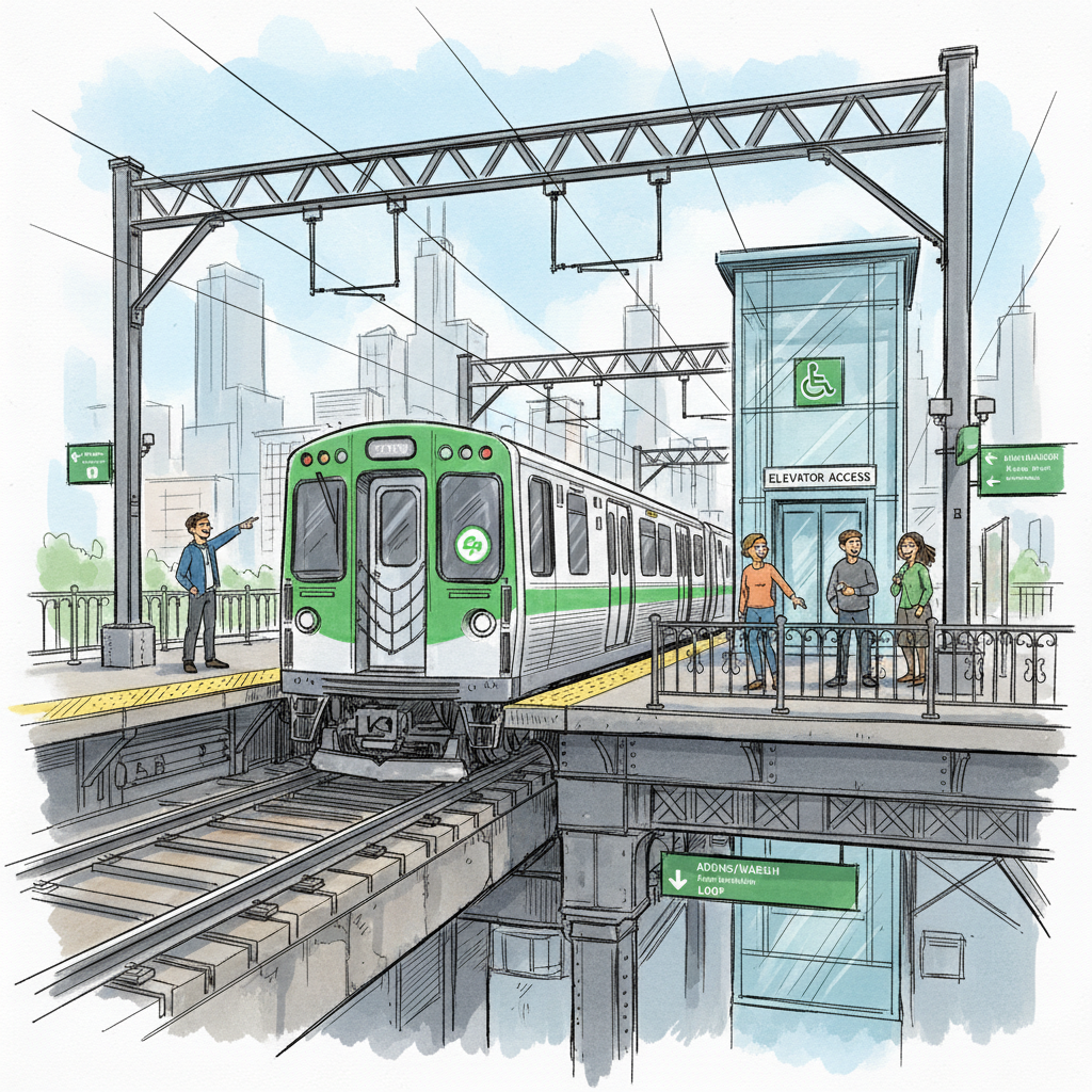 Chicago CTA Works to Restore Green Line Access