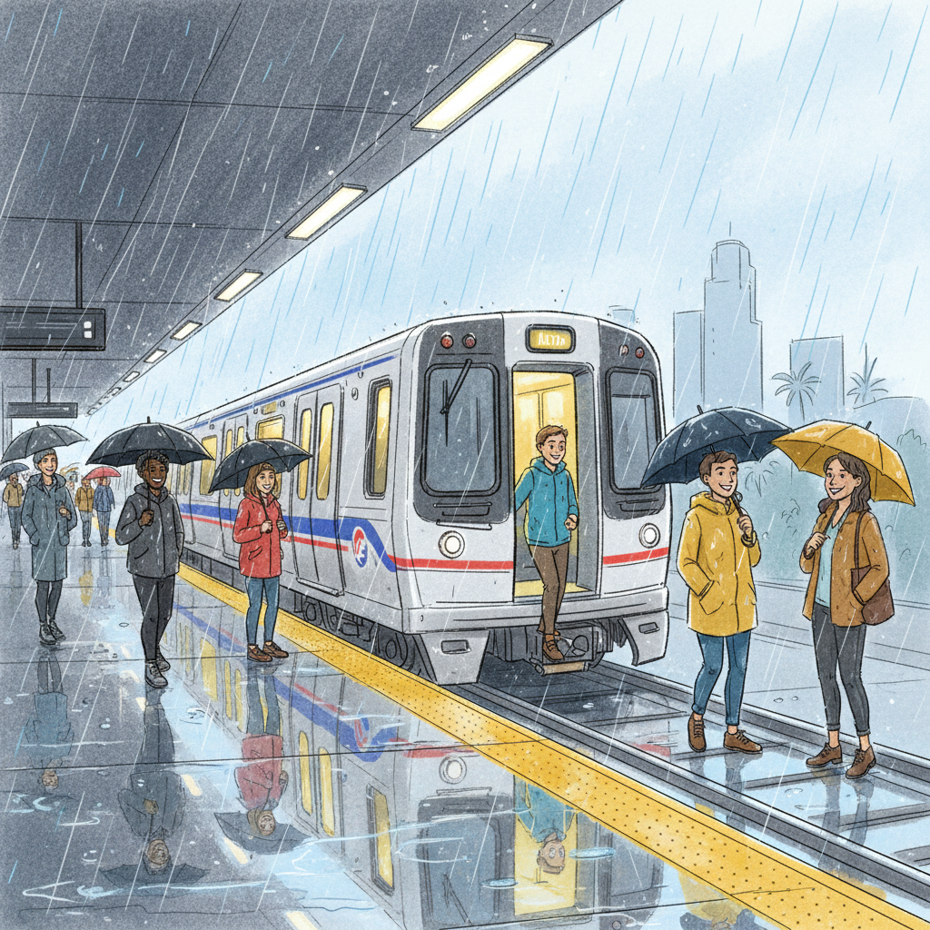 LA Metro Keeps Rose Parade Moving Despite Rain