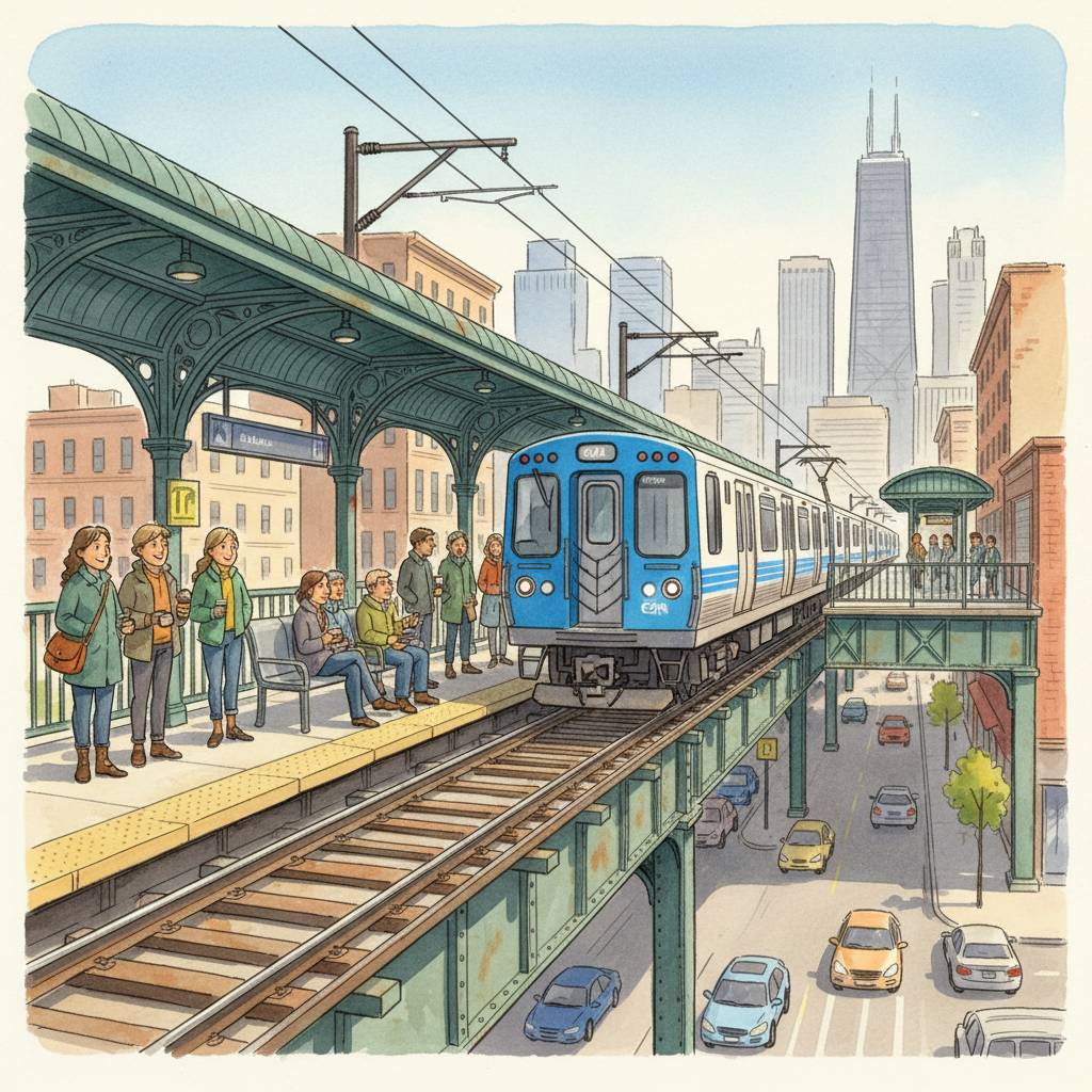 Chicago Blue Line Adapts Service for Track Work