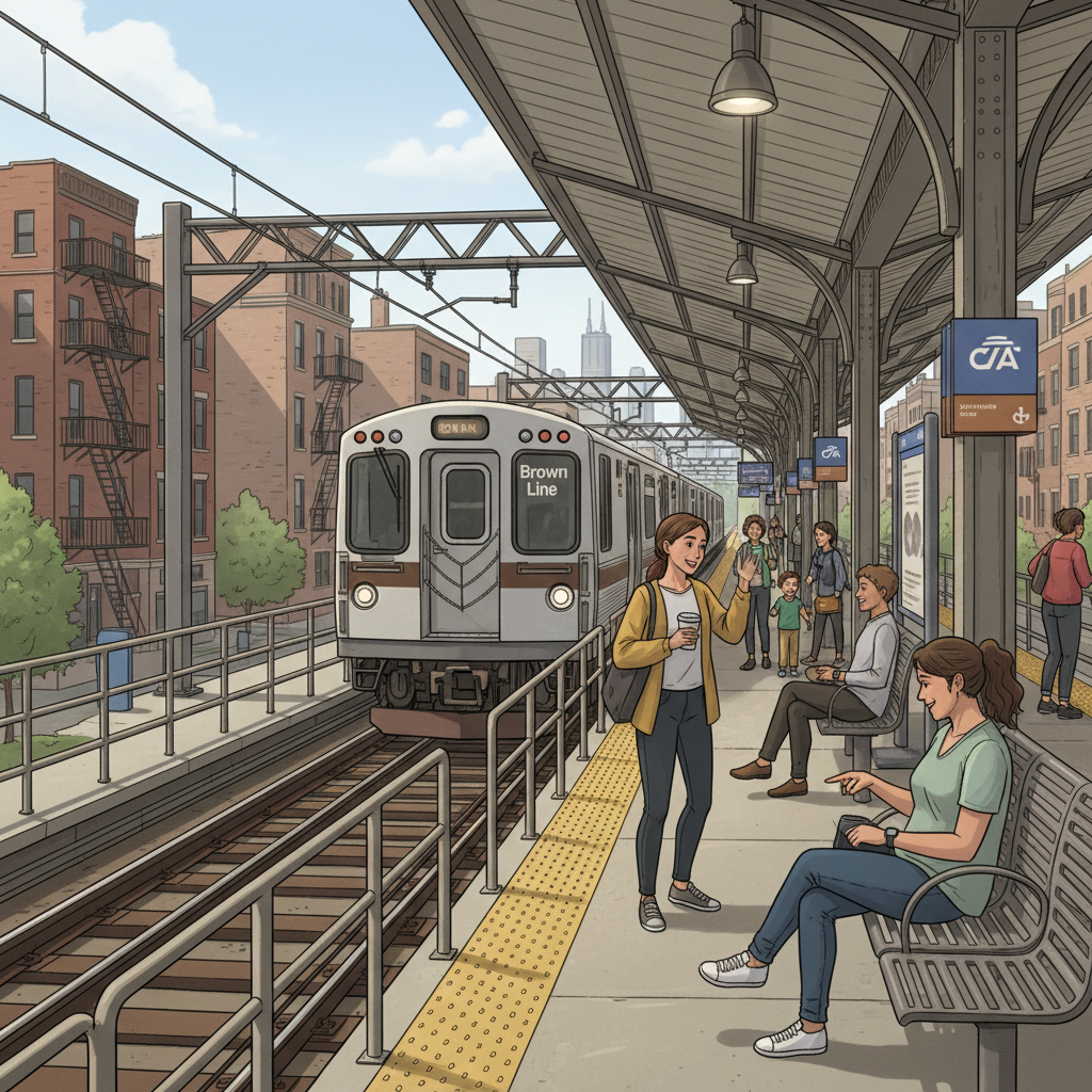 Chicago Brown Line Adapts as Francisco Station Evolves