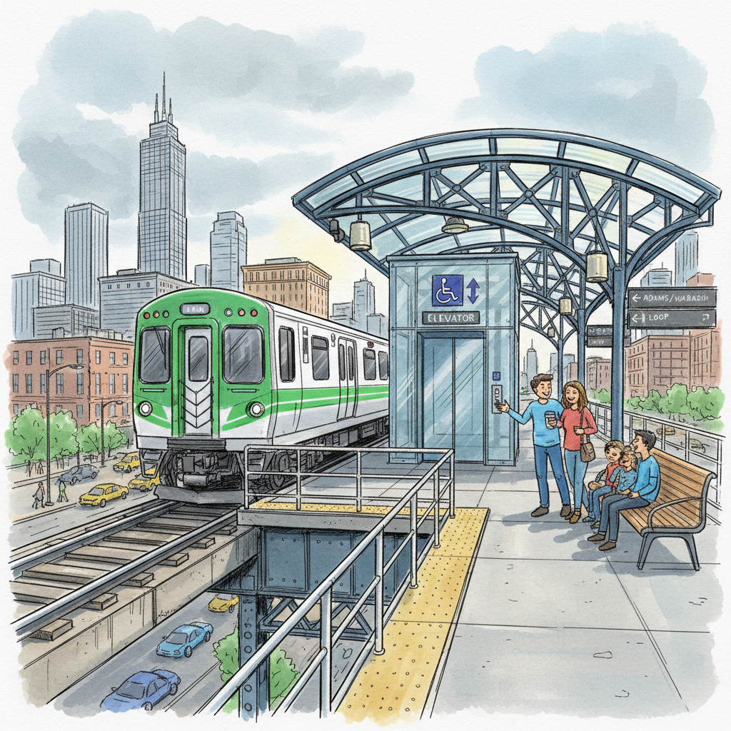 Chicago Green Line Works to Restore Elevator Access