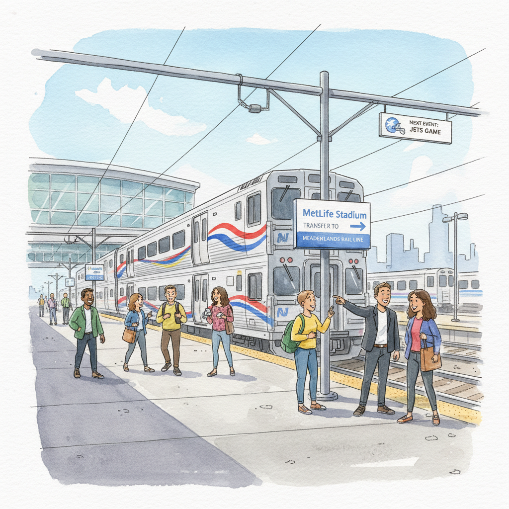 NJ Transit Adds Special Jets Game Rail Service