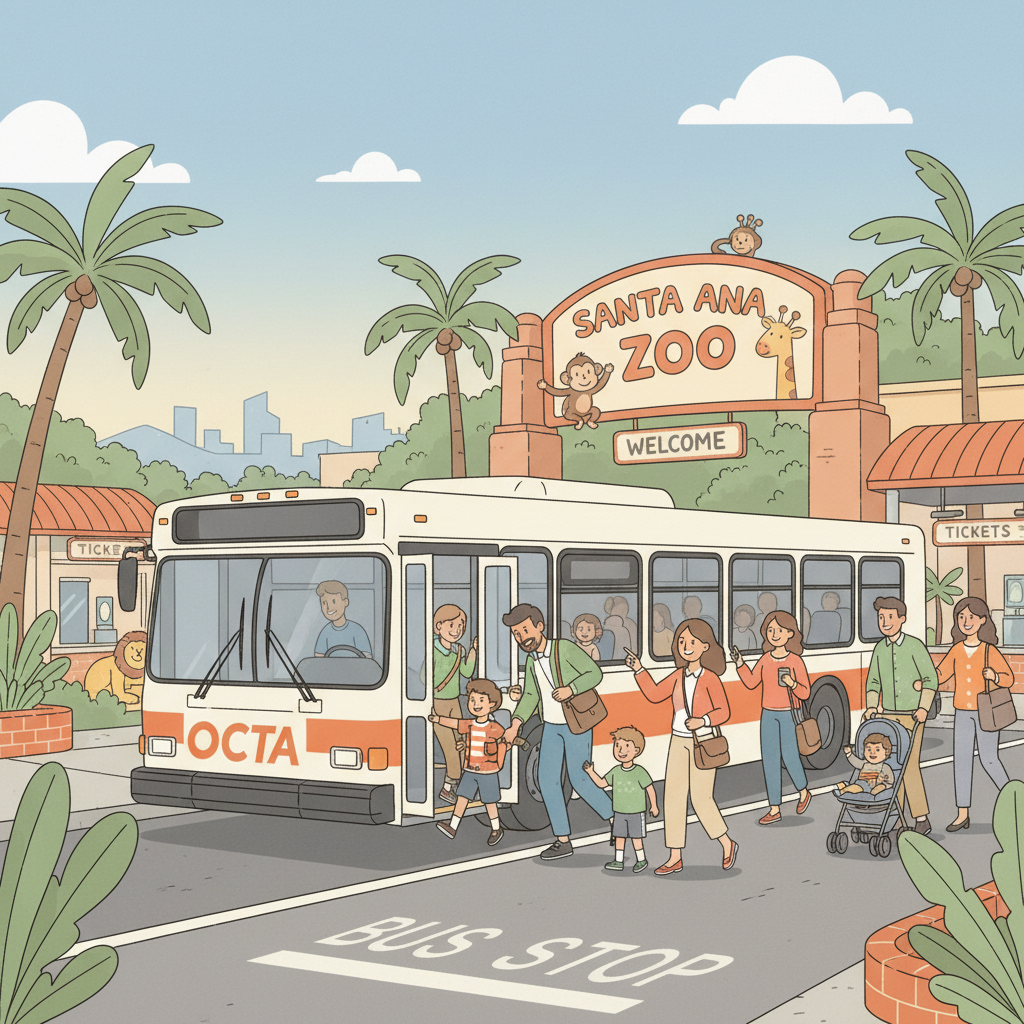 LA Families Ride Route 64 to Santa Ana Zoo Holiday Fun