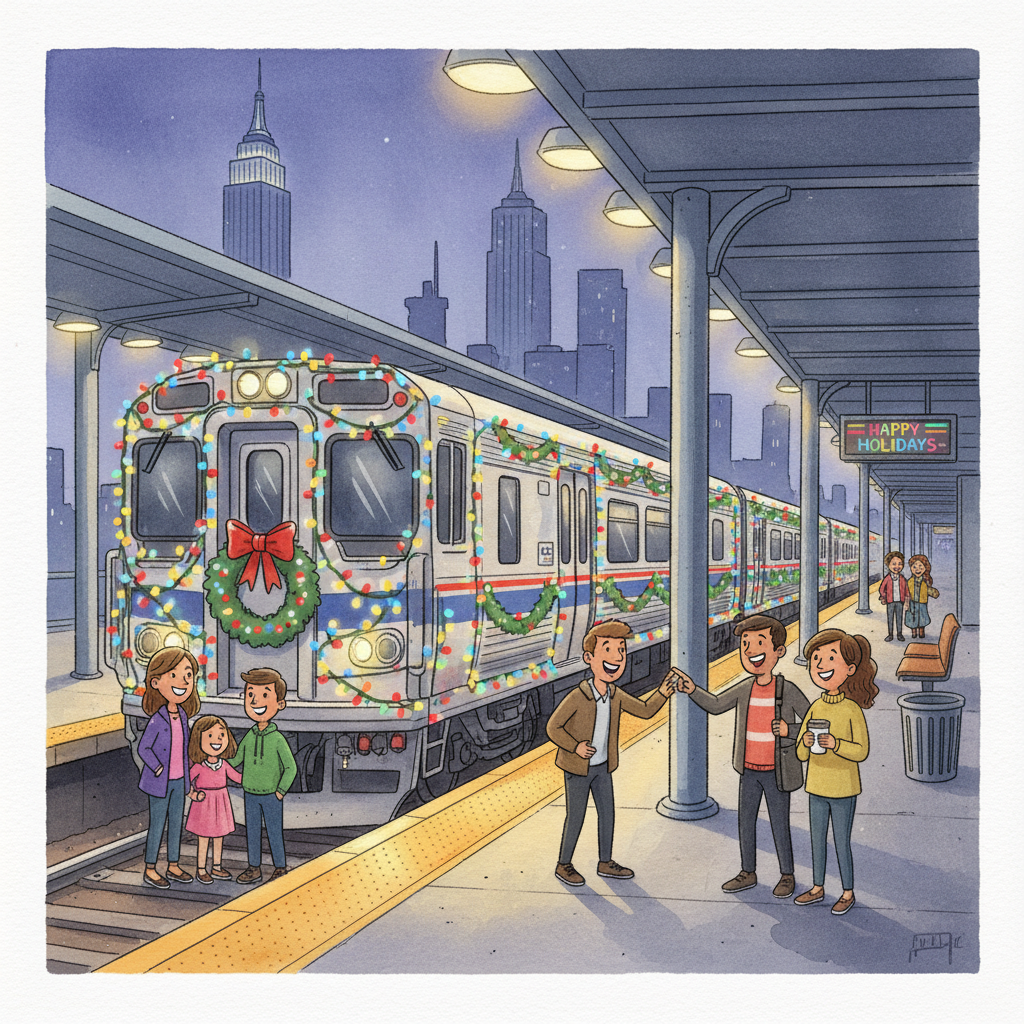 Metro-North's Holiday Trains Light Up NYC Commutes
