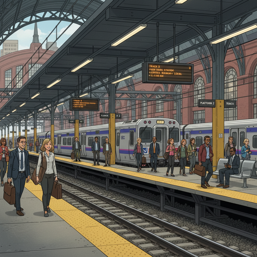 NYC Area Trains Adapt Platforms During Harrison Work