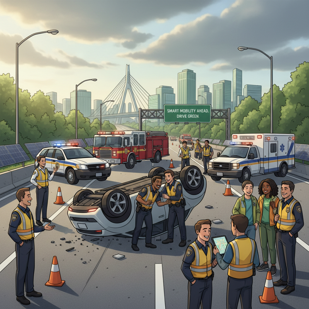 Boston I-495 Reopens After Crews Clear Rollover Crash