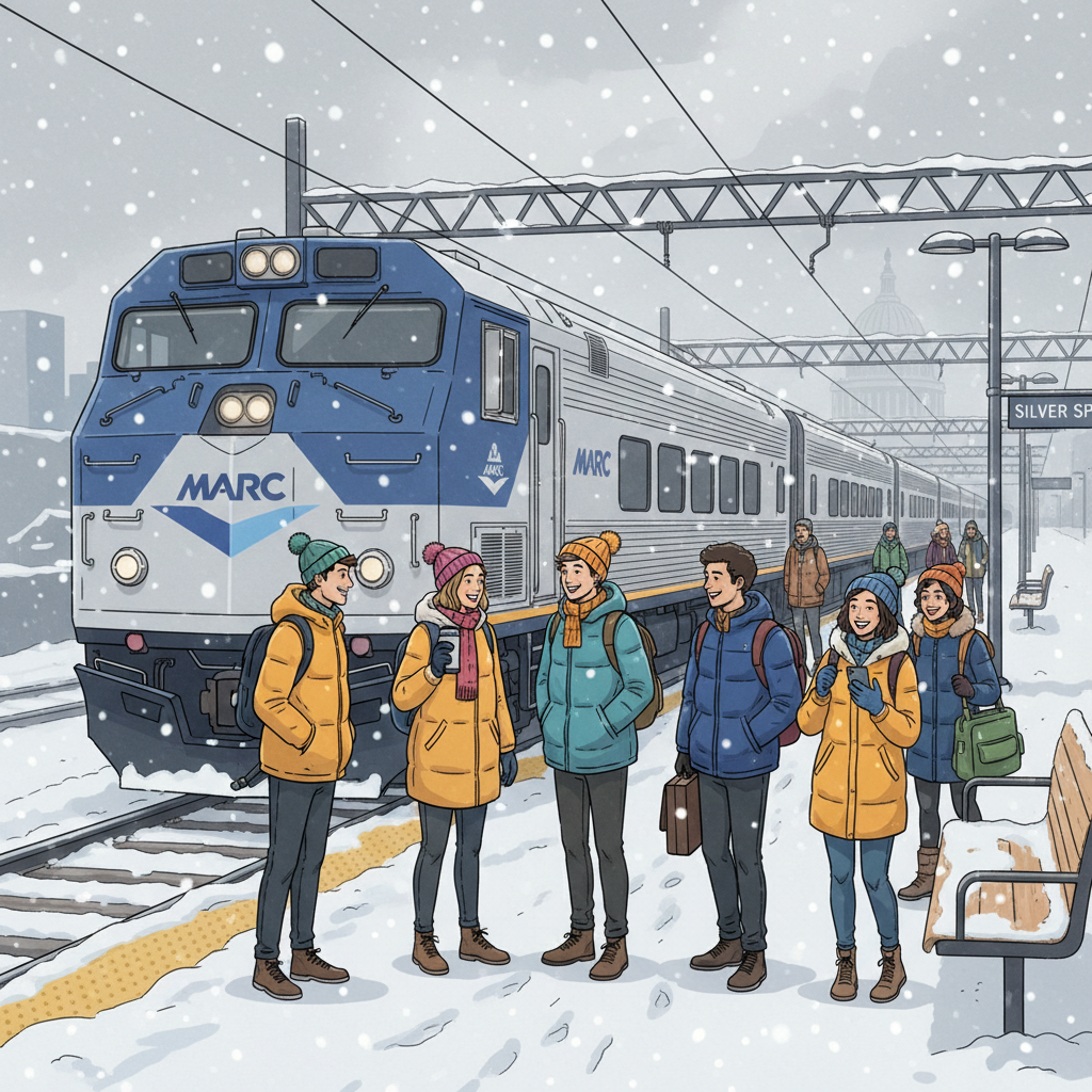 Winter Slows MARC, But Riders Stay Connected