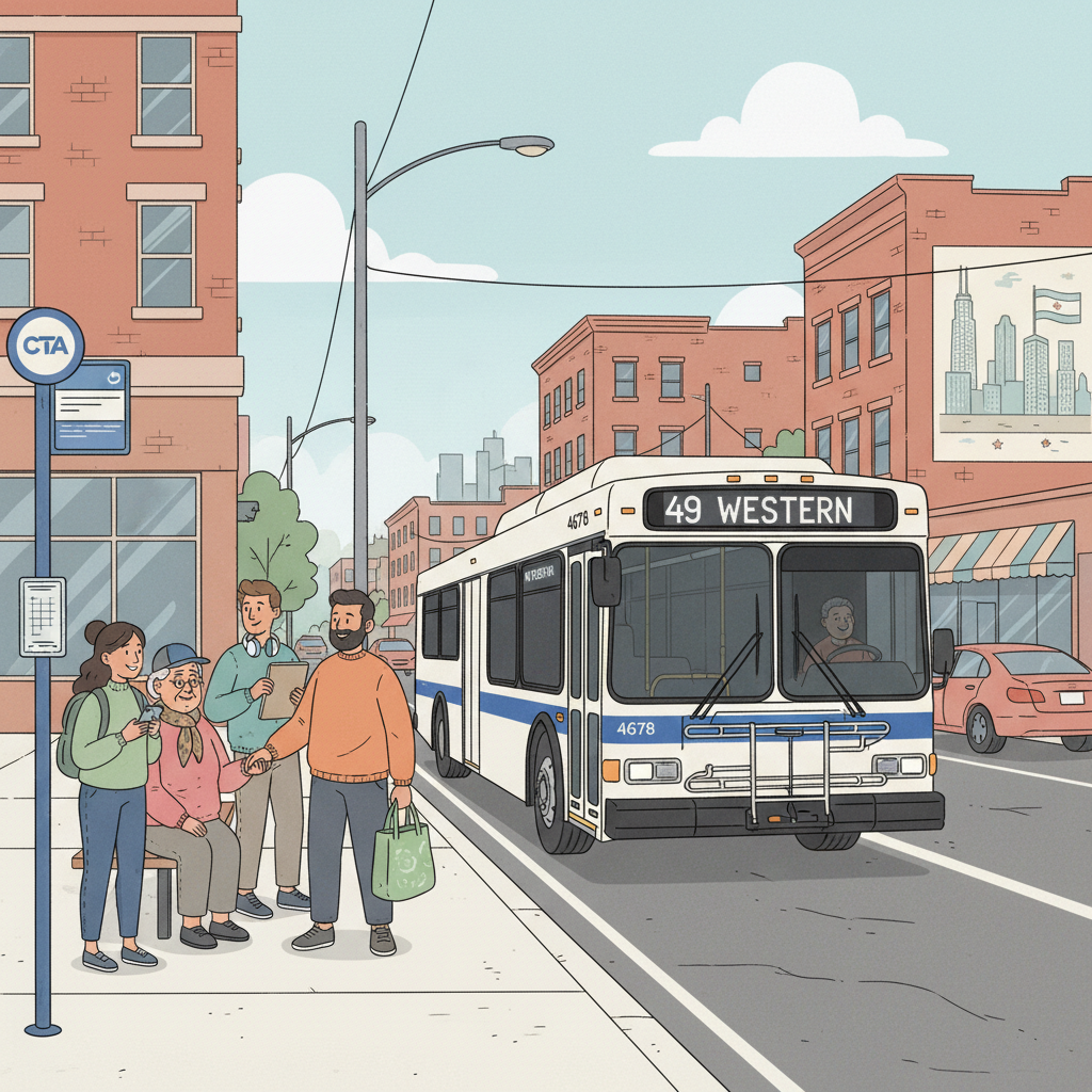 Chicago CTA Adapts Route 49 Stop for Street Work