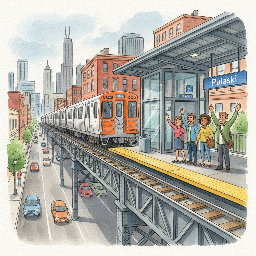 Chicago CTA Works to Restore Pulaski Orange Line Access