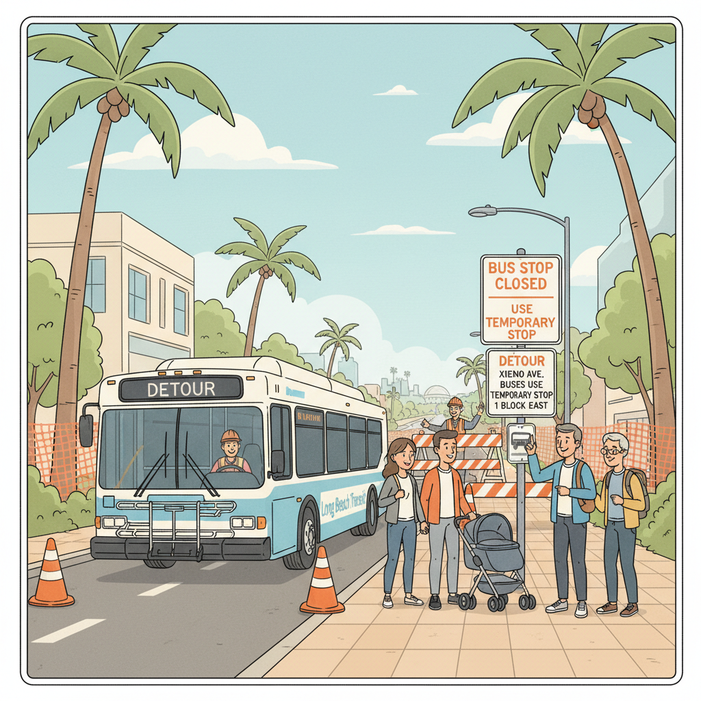 Long Beach Transit Adapts Service for Ximeno Work