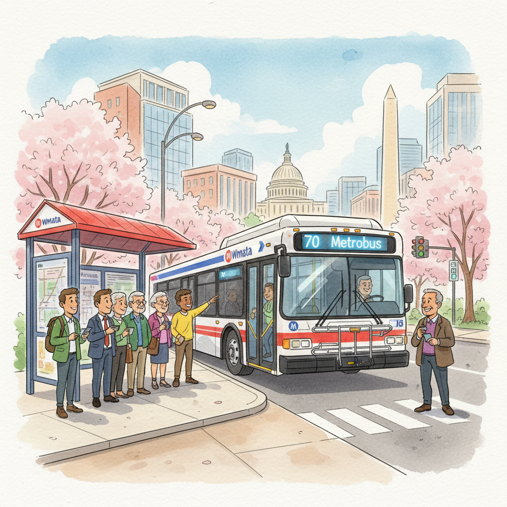 DC-Maryland-Virginia Buses Reroute for Parade