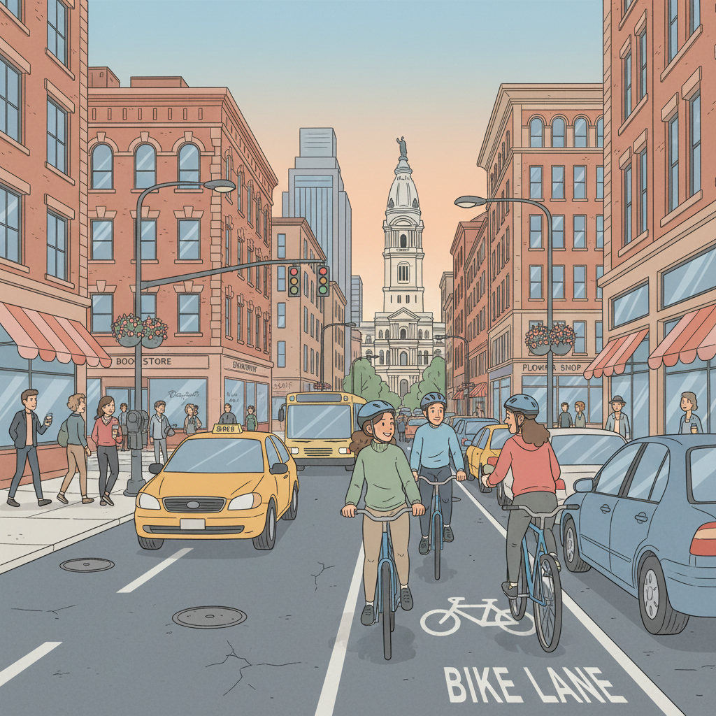 Philadelphia Cyclists Push for Safer Bike Lanes