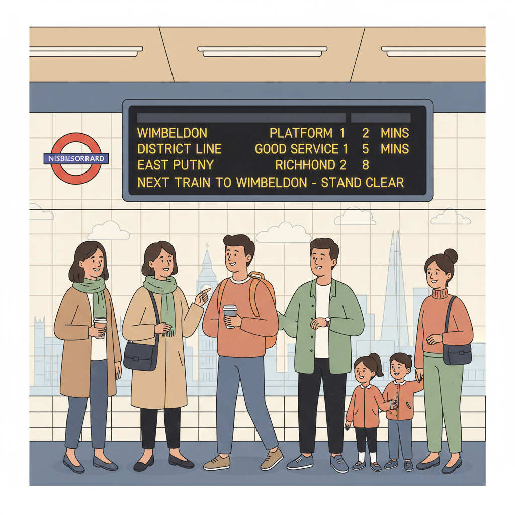 TfL Restores Info Board at Wimbledon Park Station