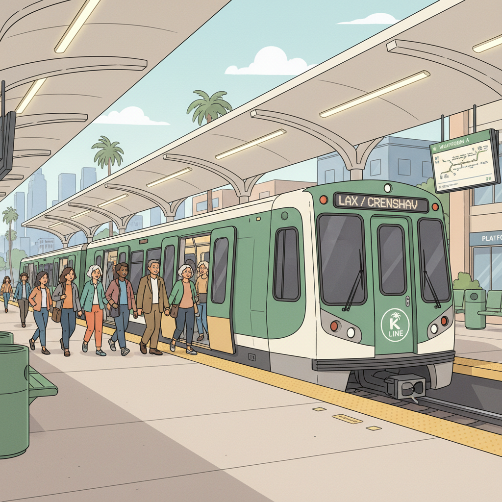 LA Metro K Line Connects Crowds to King Day Parade