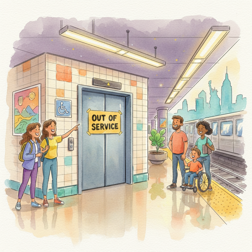 NYC-NJ Newport Station Elevator Repair Underway