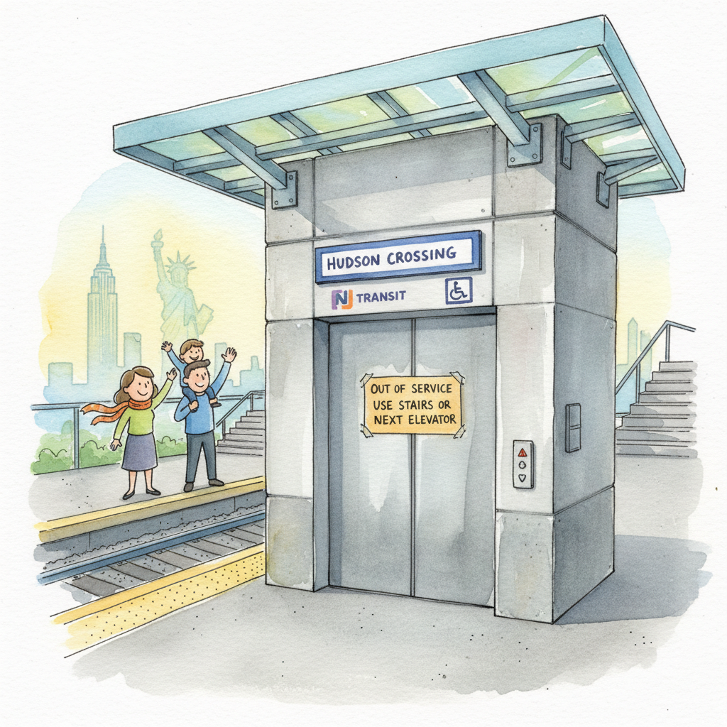 Harrison Station Elevator Out, Alternatives Available