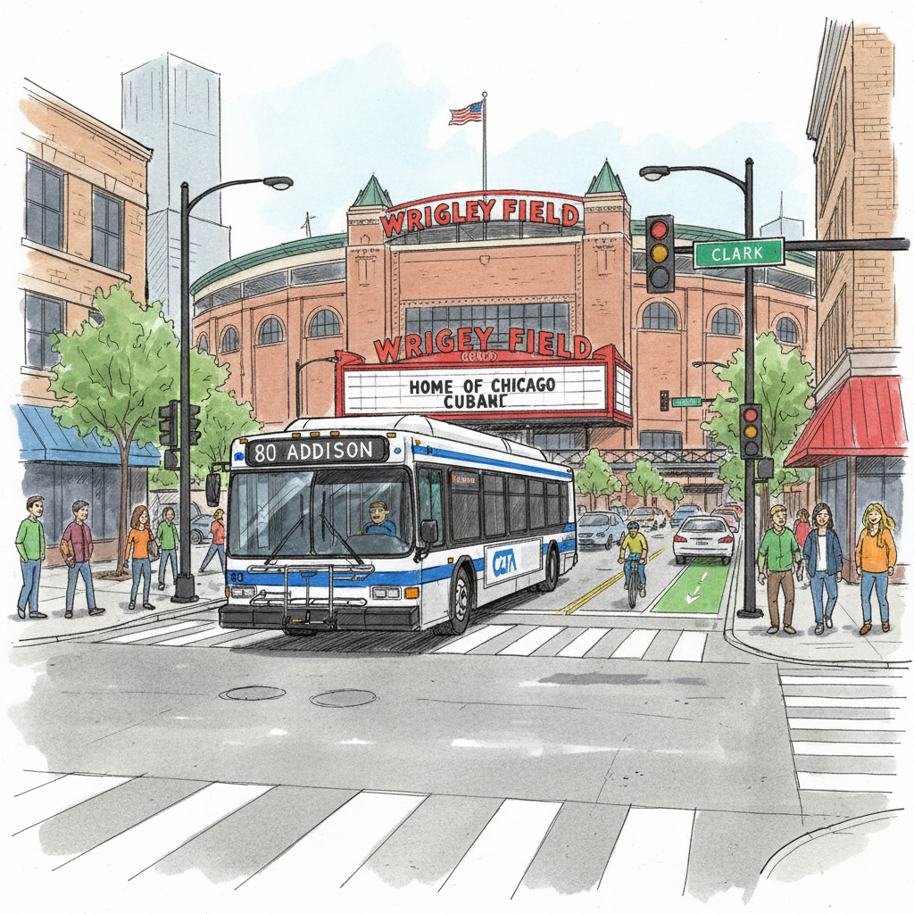 Chicago CTA Adapts Routes Near Wrigley Field