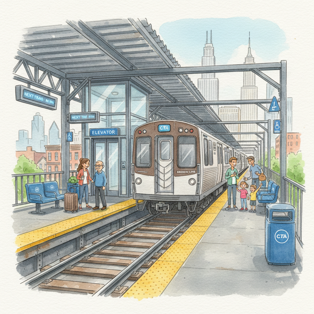 Chicago CTA Works to Restore Damen Station Access