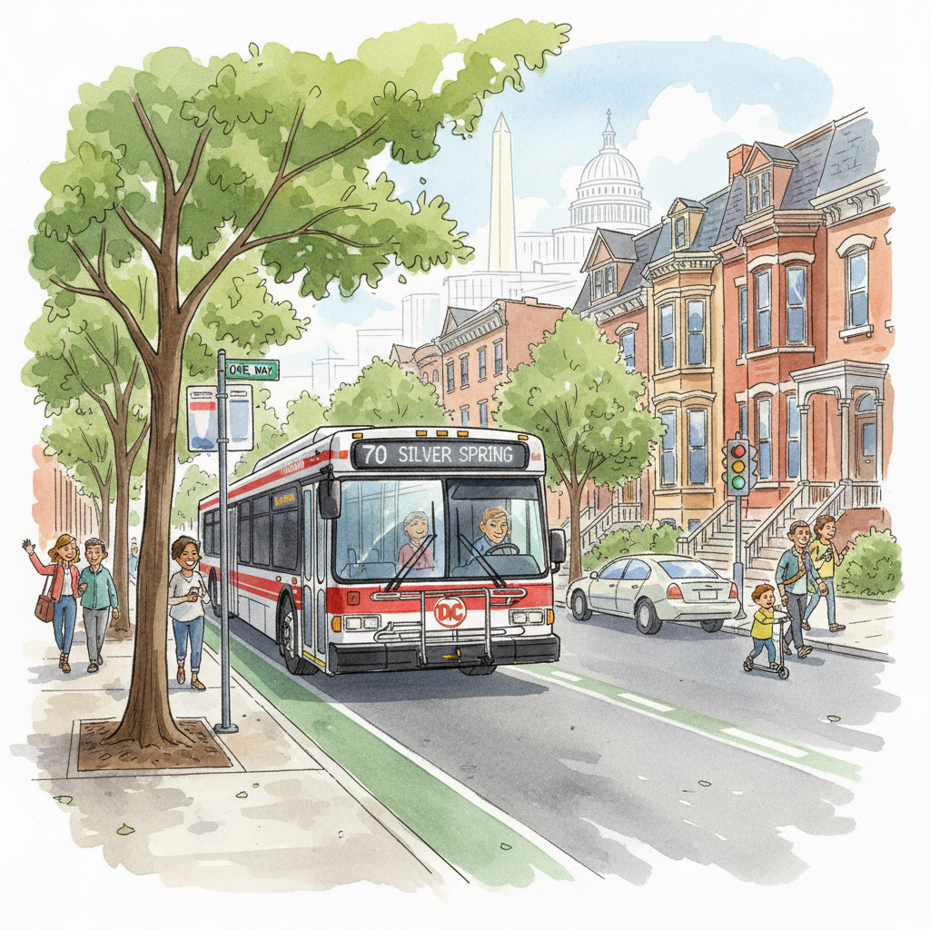 DC Buses Resume After Brief Police Delay