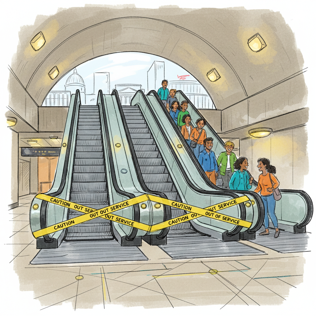 Gallery Place Escalators Down — Metro Upgrades for Reliability