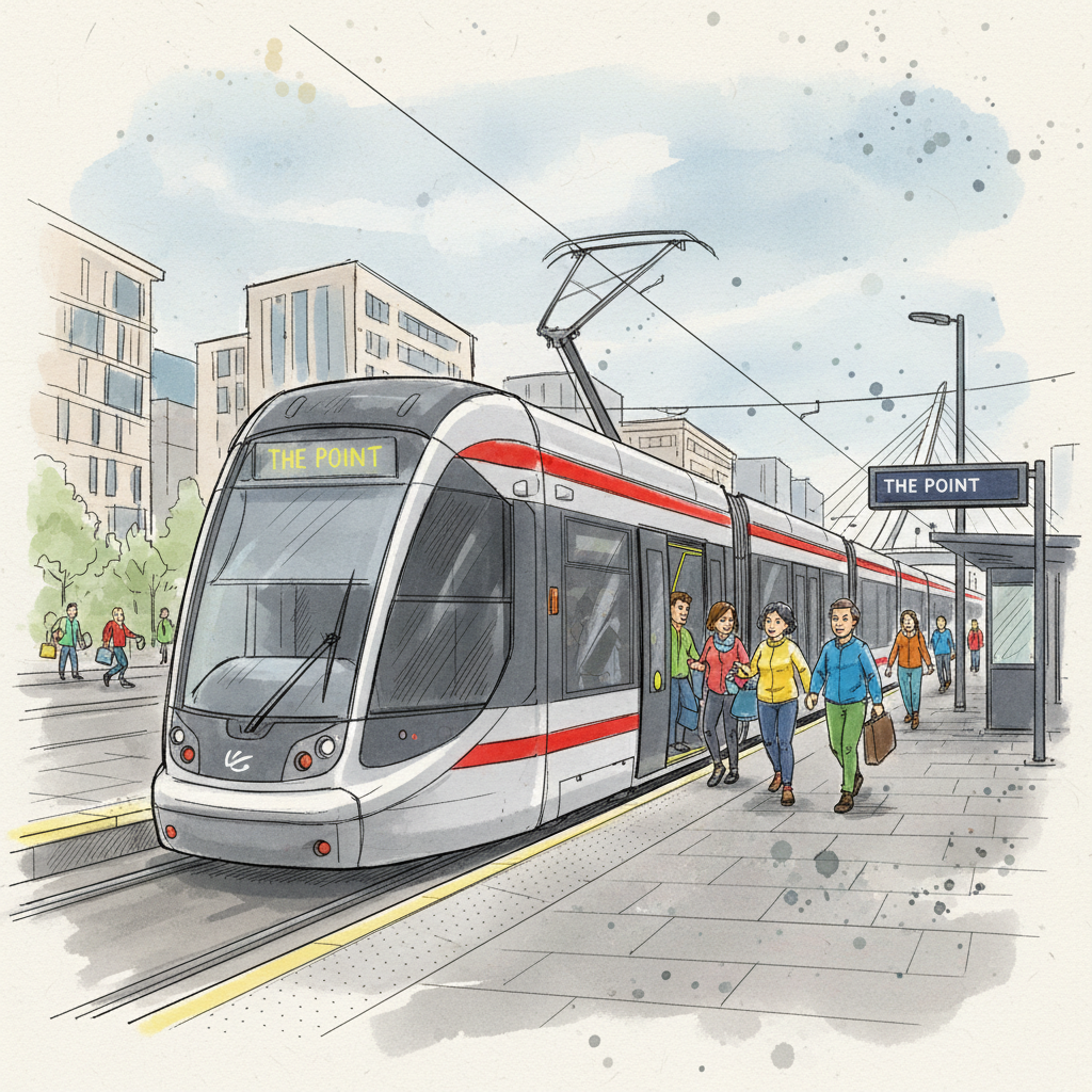 Dublin Luas Preps for Big Rugby Match at Aviva