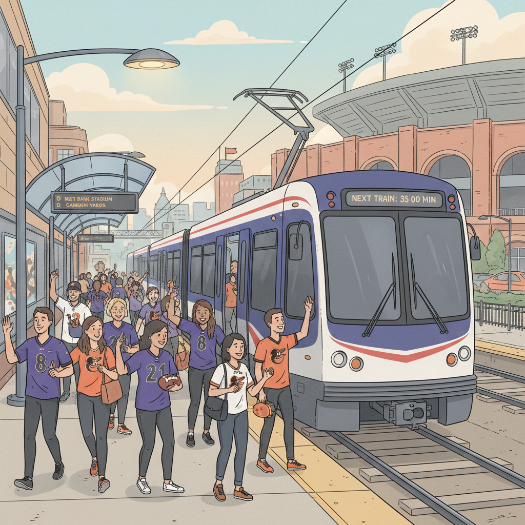 Baltimore Adds Rail Service for Ravens Game Day
