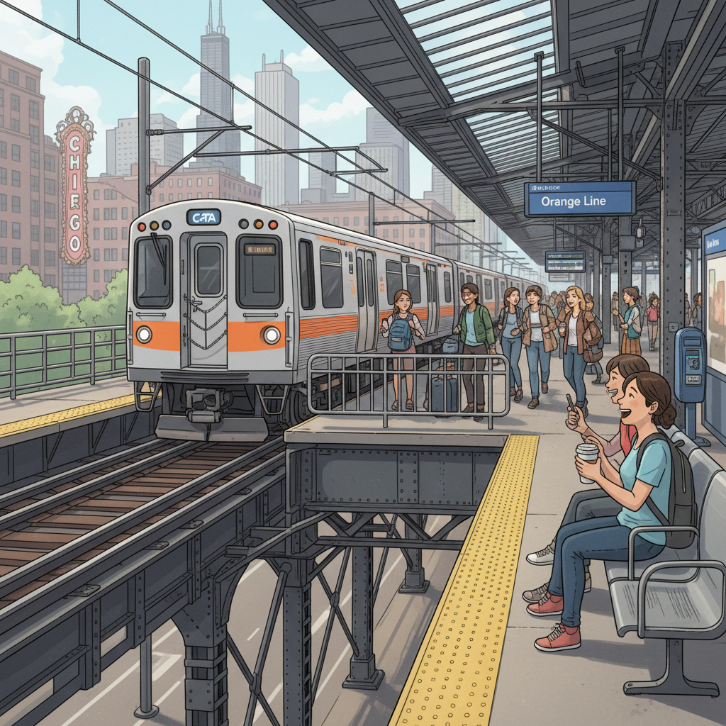 Chicago Orange Line Adapts Service During Track Work
