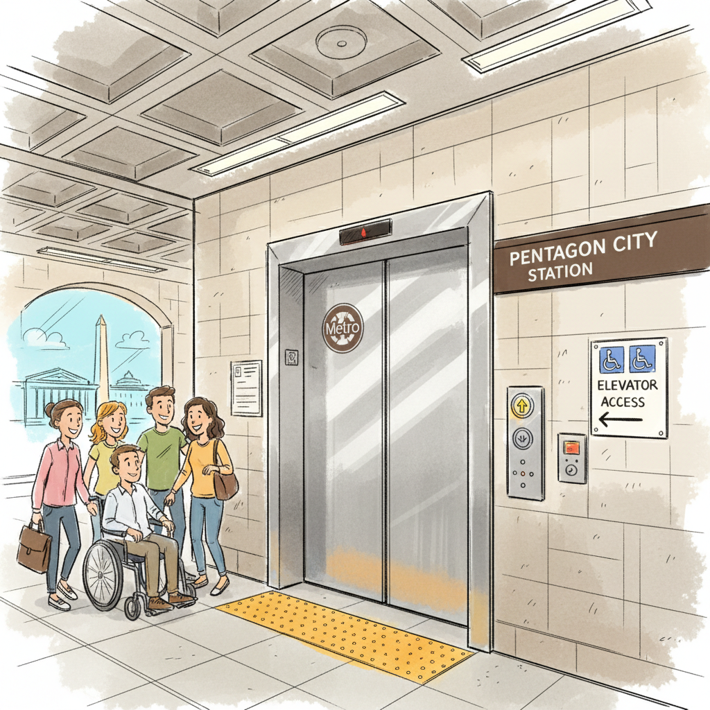 DC Metro Upgrades Pentagon City Elevator Access