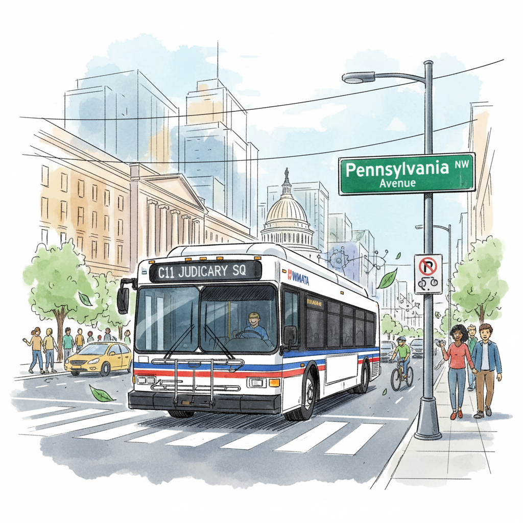 DC C11 Bus Adjusts Route — Service Continues