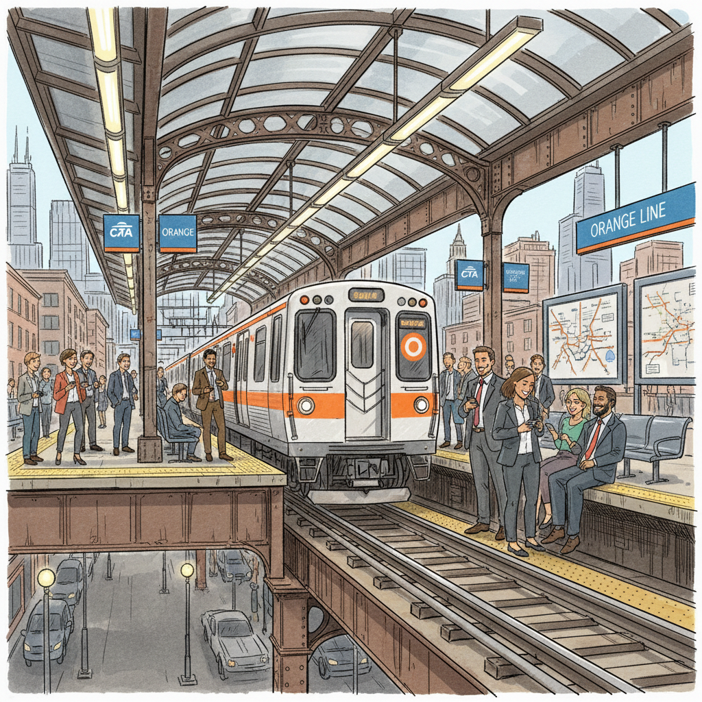 Chicago Orange Line Adapts With Single-Track Service