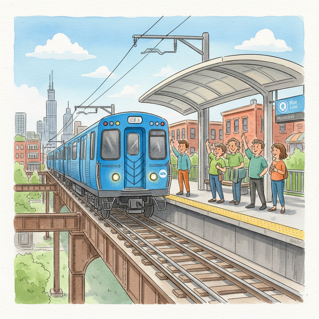 Chicago Blue Line Adapts Service for Track Work