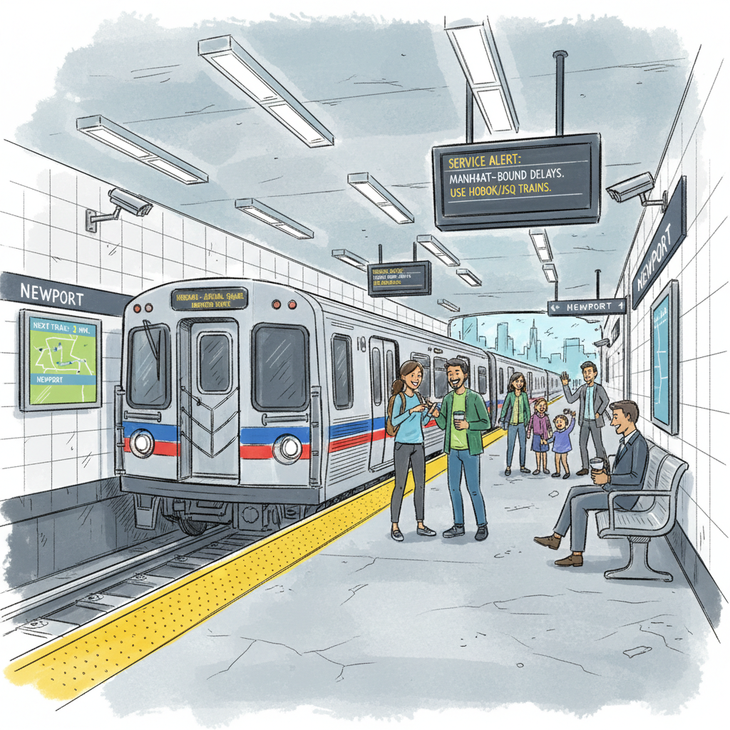 NYC Newport Station Adapts to Single-Track Service