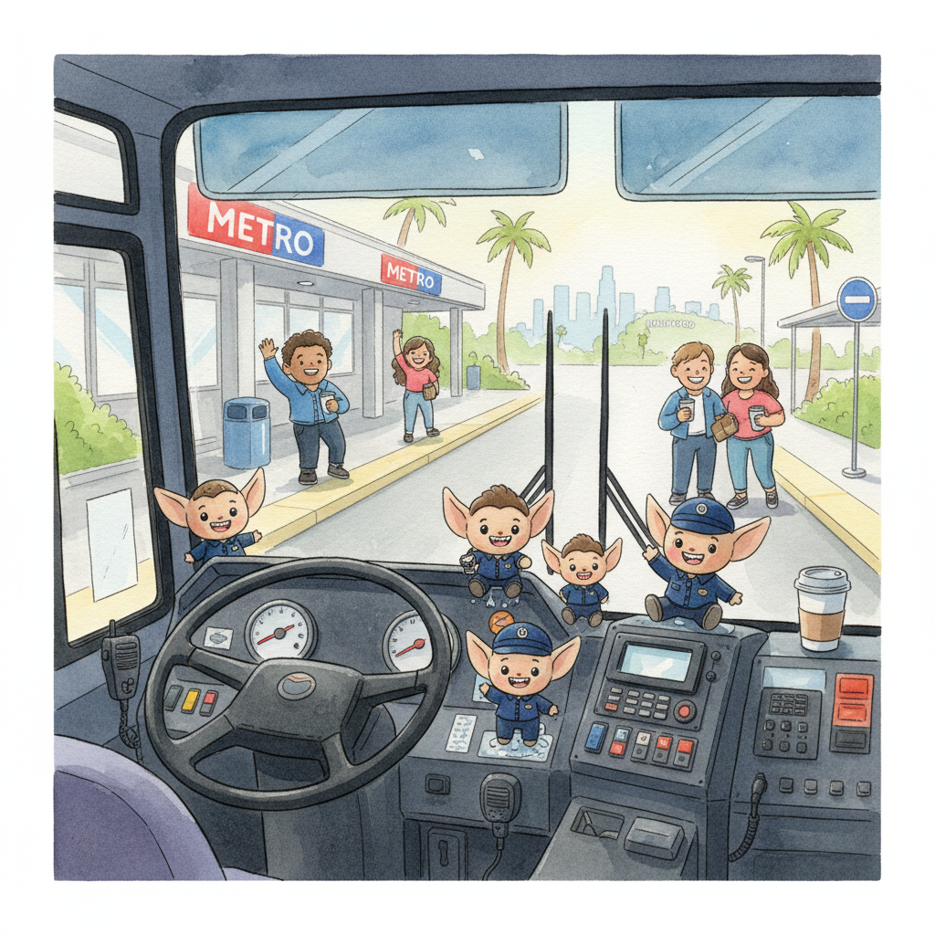 LA Bus Operator Brings Joy With Labubu Dolls