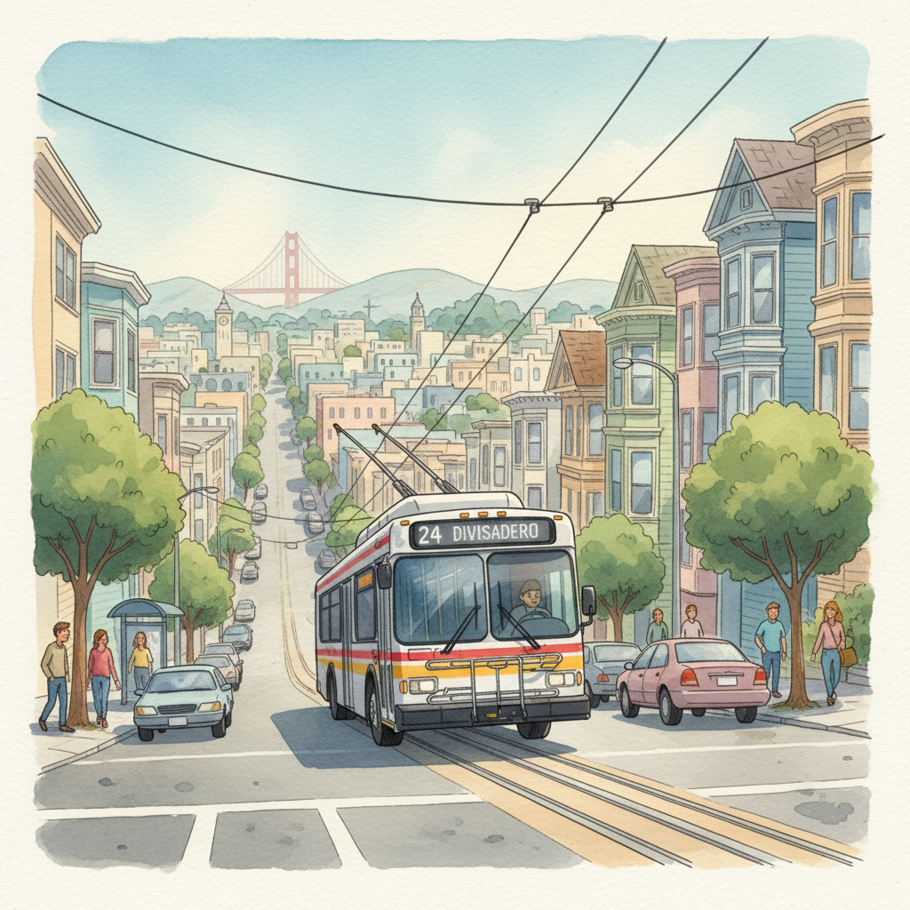 SF Route 24 Adapts Path Through Noe Valley