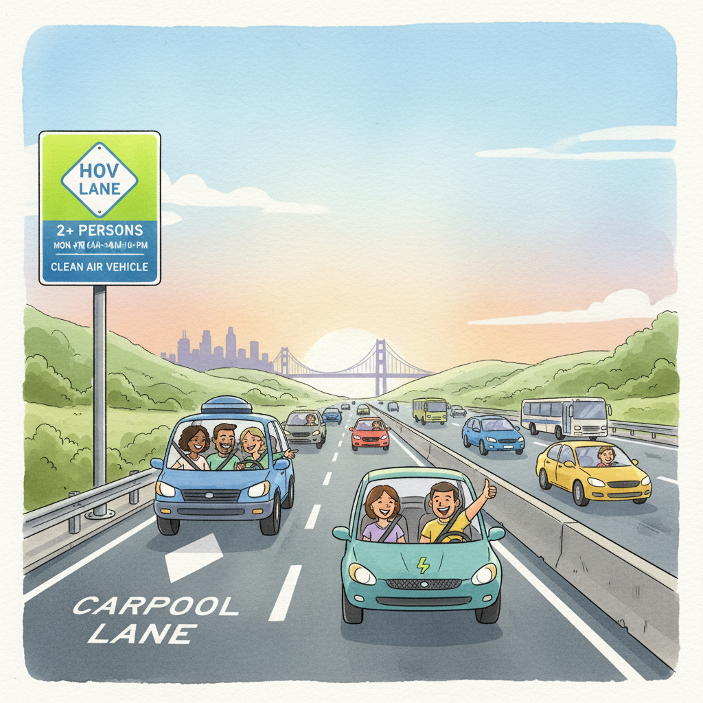SF EV Drivers Adapt as Carpool Access Evolves