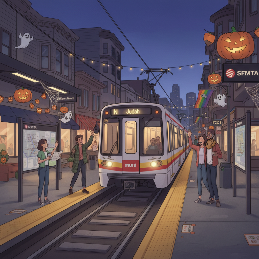 SF Muni Helps Riders Reach Halloween Festivities