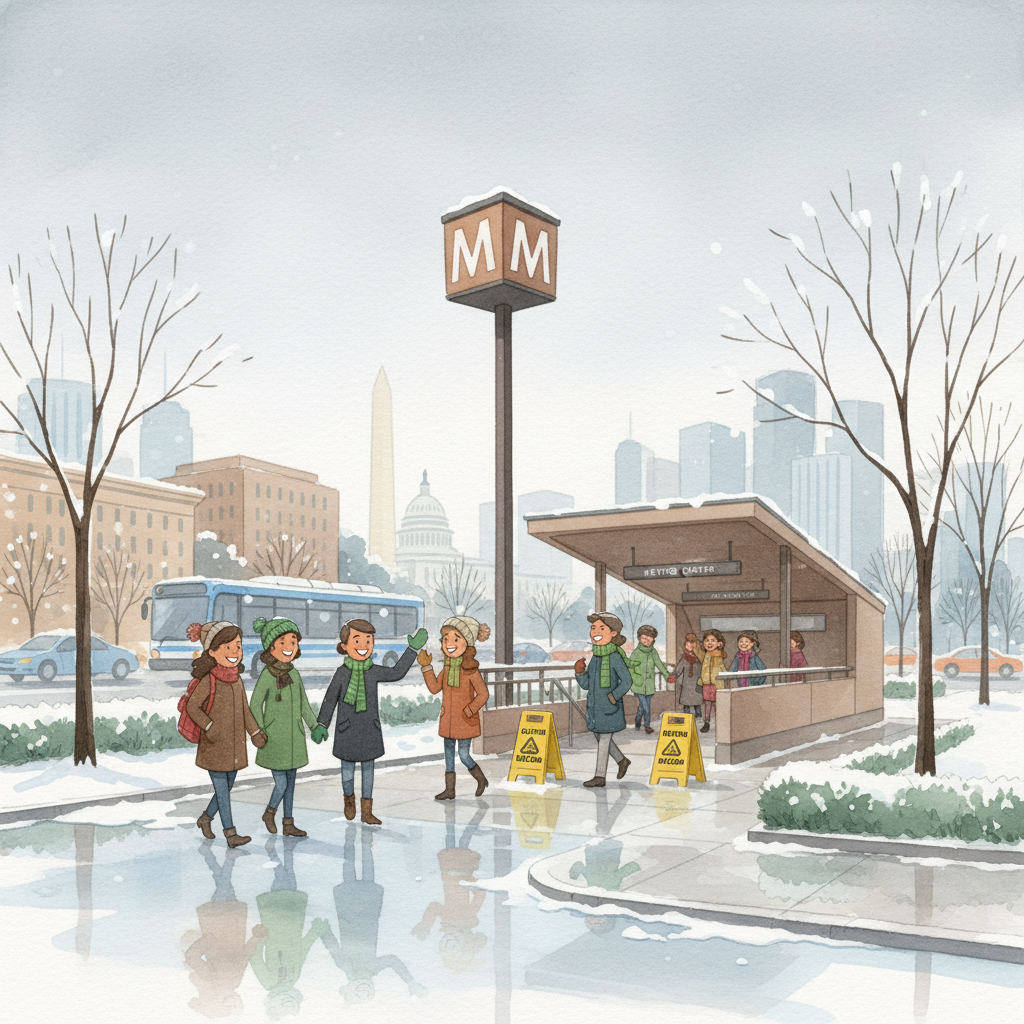 DC Metro Works to Clear Ice at Minnesota Ave Station