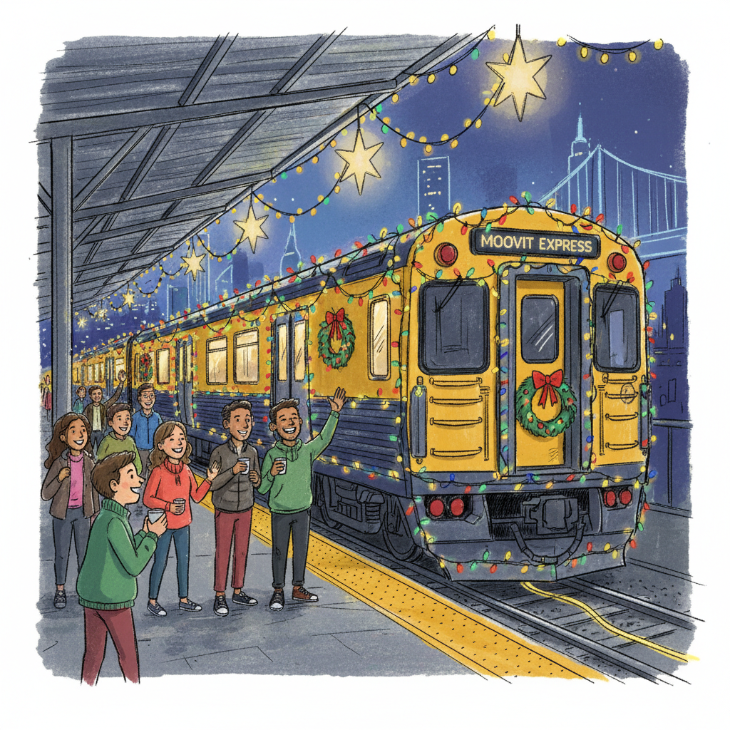 NYC's LIRR Launches First Holiday Lights Train