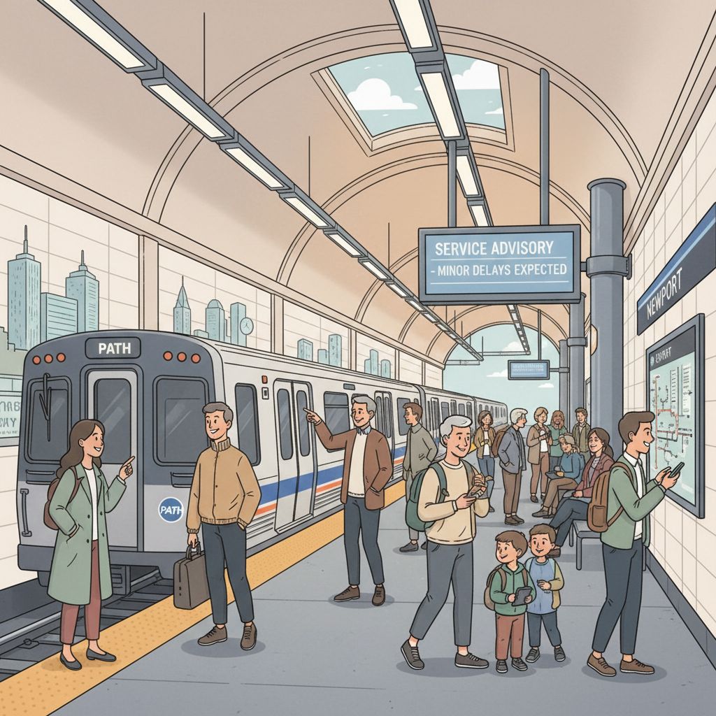 NYC-NJ Newport Station Adapts to Single-Track Service