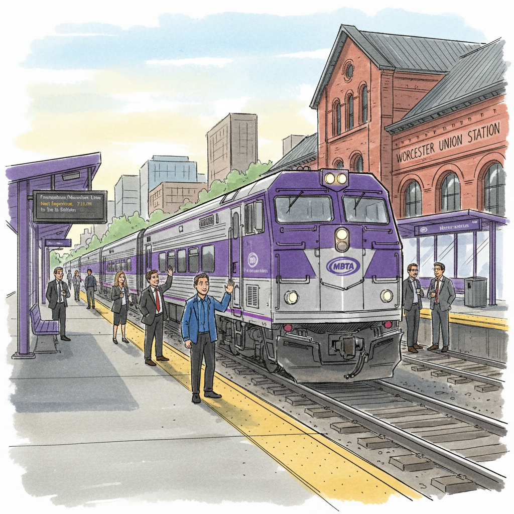 Boston MBTA Works to Restore Worcester Line Service
