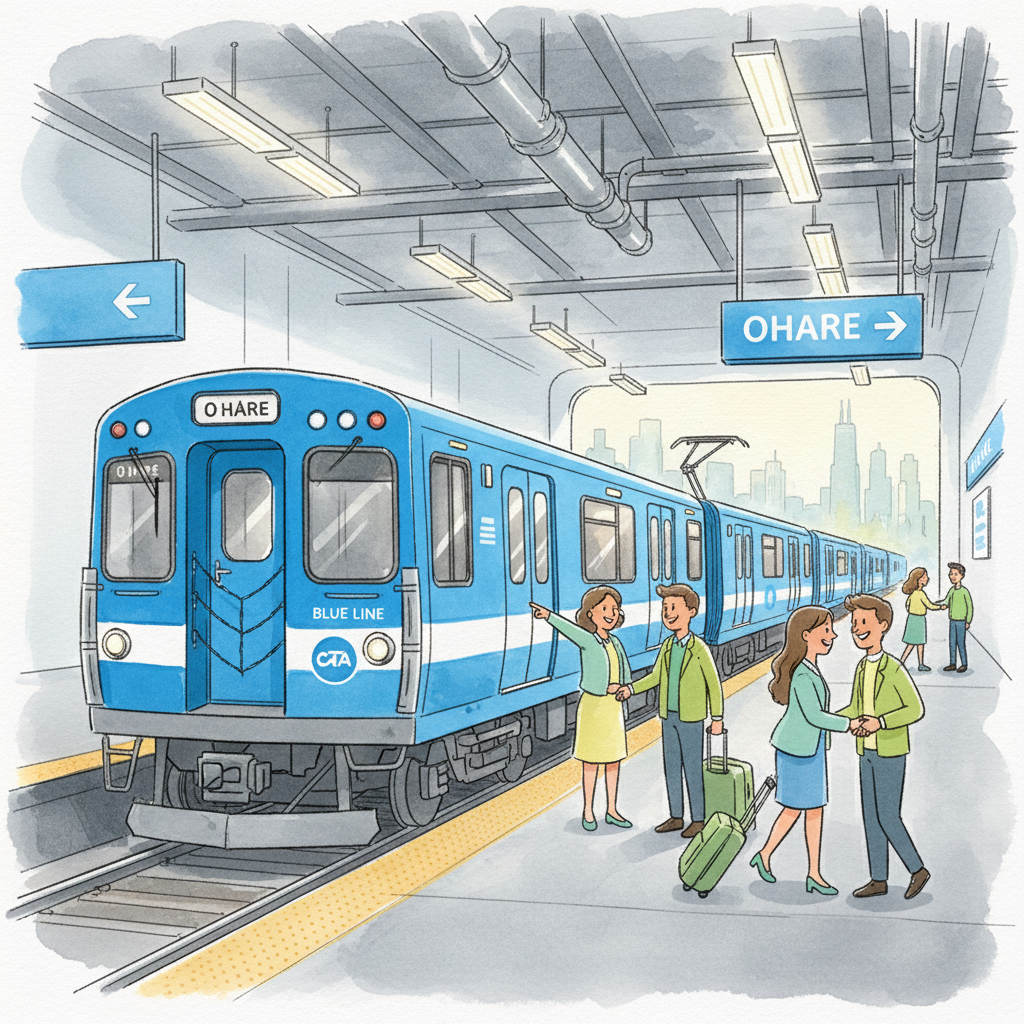 Chicago Blue Line Adapts Service on O'Hare Branch