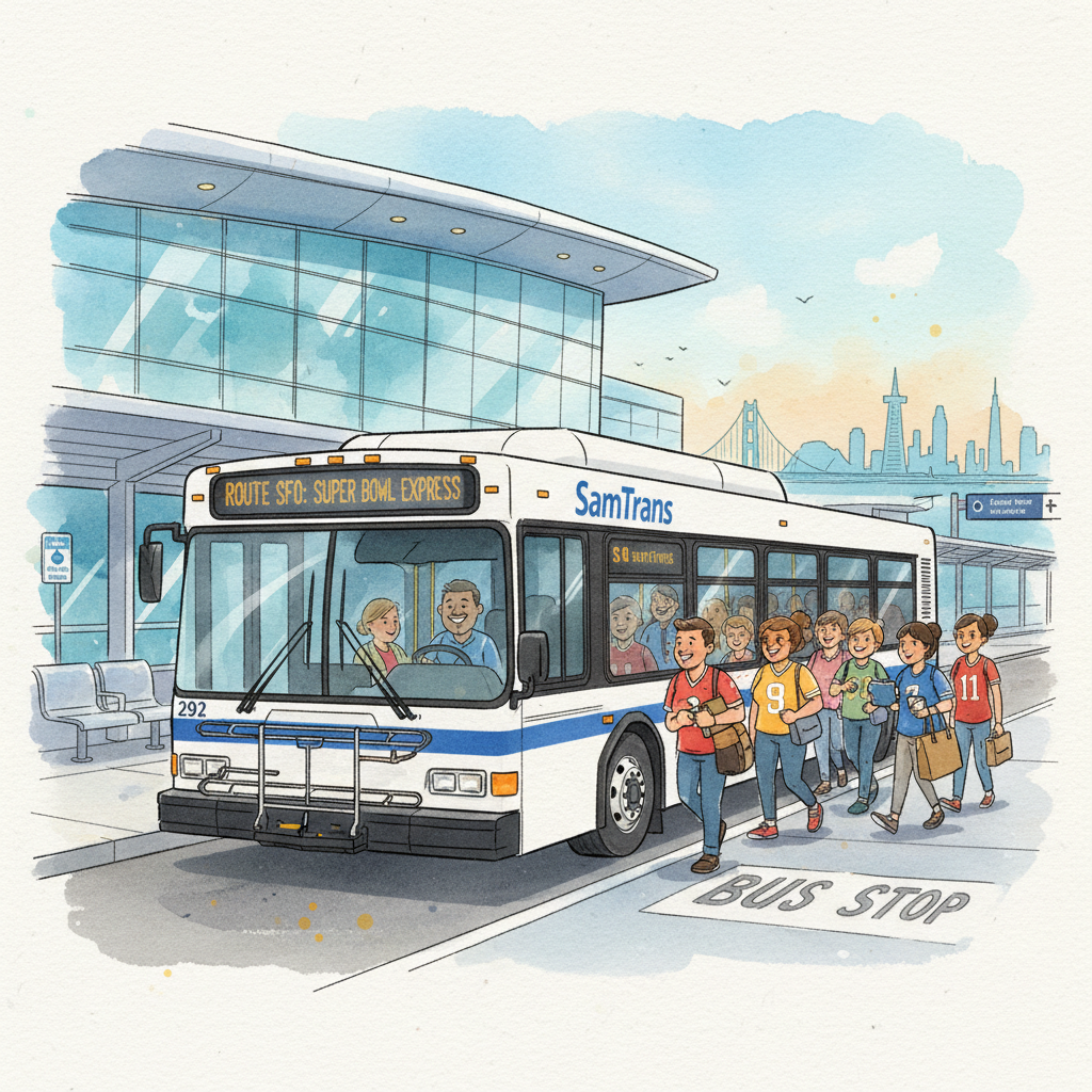 SF SamTrans Expands Airport Access for Super Bowl
