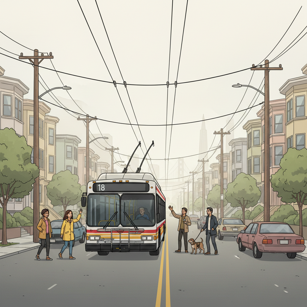 SF Route 18 Adapts After Wire Failure